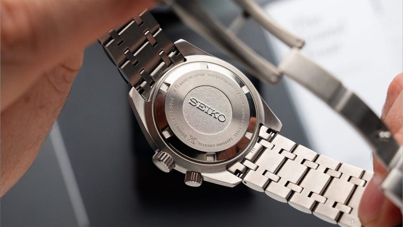 Seiko Prospex Speedtimer SPB513 stainless steel sports watch with rotating bezel, 72-hour power reserve, and vintage racing-inspired design.