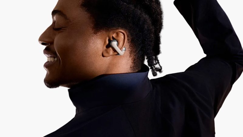 Shokz OpenDots One open-ear clip-on earbuds featuring Dolby Audio, secure lightweight fit, and 40-hour battery life in a sleek, water-resistant design.