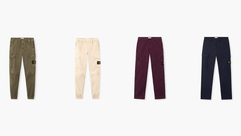 Stone Island FW ’025-’026 technical pants and shorts collection features utility-inspired designs, advanced fabrics, and streetwear-ready silhouettes.
