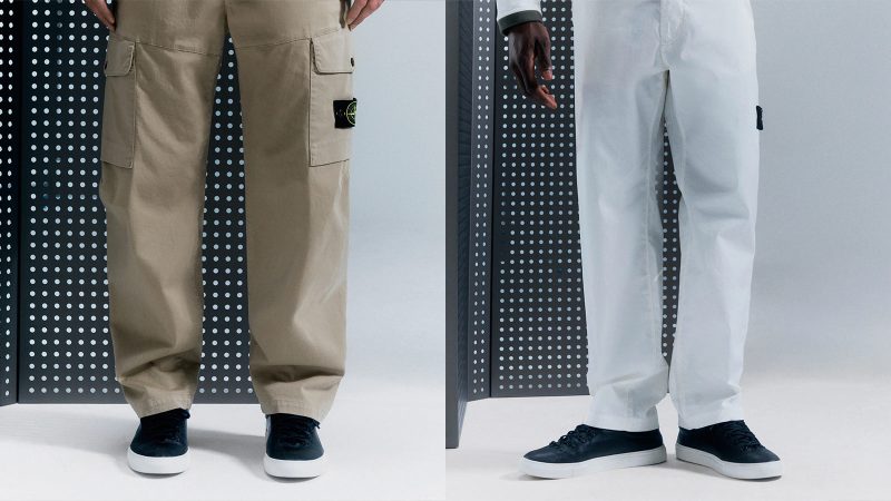 Stone Island FW ’025-’026 technical pants and shorts collection features utility-inspired designs, advanced fabrics, and streetwear-ready silhouettes.