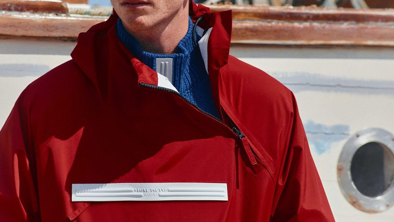 Stone Island Marina Fall-Winter ’25–’26 Collection outerwear showcasing technical jackets, maritime-inspired layers, and performance-driven menswear design.