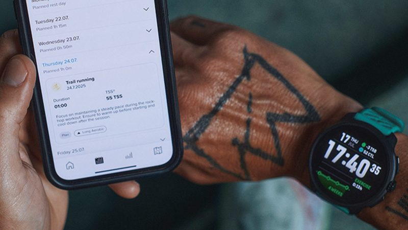 Suunto Race 2 performance smartwatch with AMOLED display, dual-band GPS, 55-hour battery life, and advanced training tools for athletes and explorers.