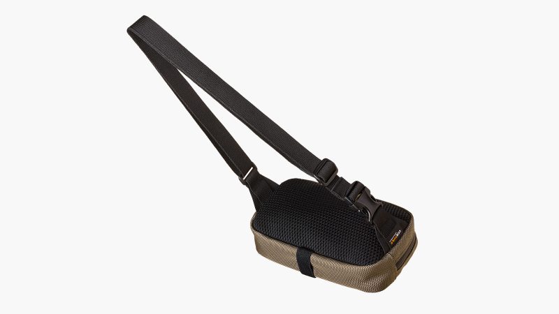 The Brown Buffalo Conceal Waistpack has a streamlined design, taco-shell opening, and eco-friendly UltraGrid recycled nylon fabric.