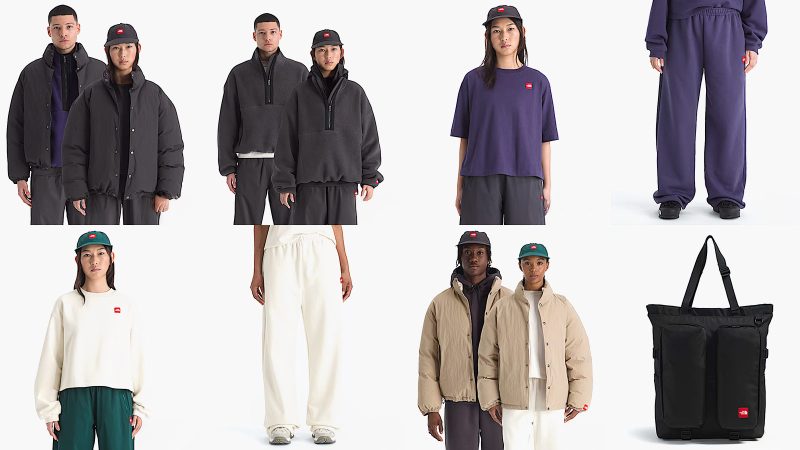 The North Face Red Box Collection showcases iconic outerwear reimagined for streetwear and performance, featuring bold branding and functional design.