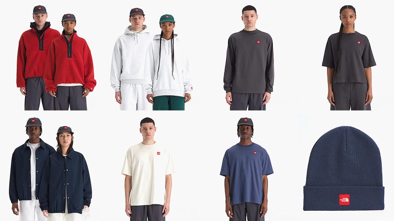 The North Face Red Box Collection showcases iconic outerwear reimagined for streetwear and performance, featuring bold branding and functional design.