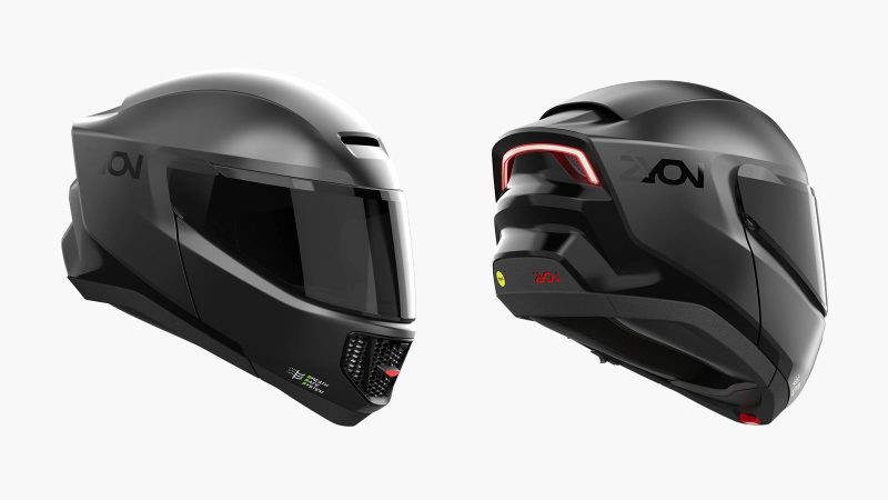 The Zyon Motorcycle Helmet features an aerodynamic shell and bold matte black design for high-performance riders.