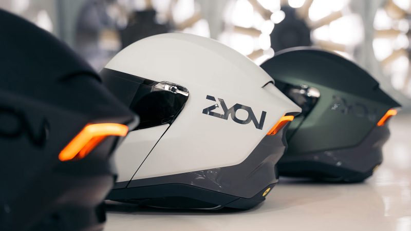 The Zyon Motorcycle Helmet features an aerodynamic shell and bold matte black design for high-performance riders.