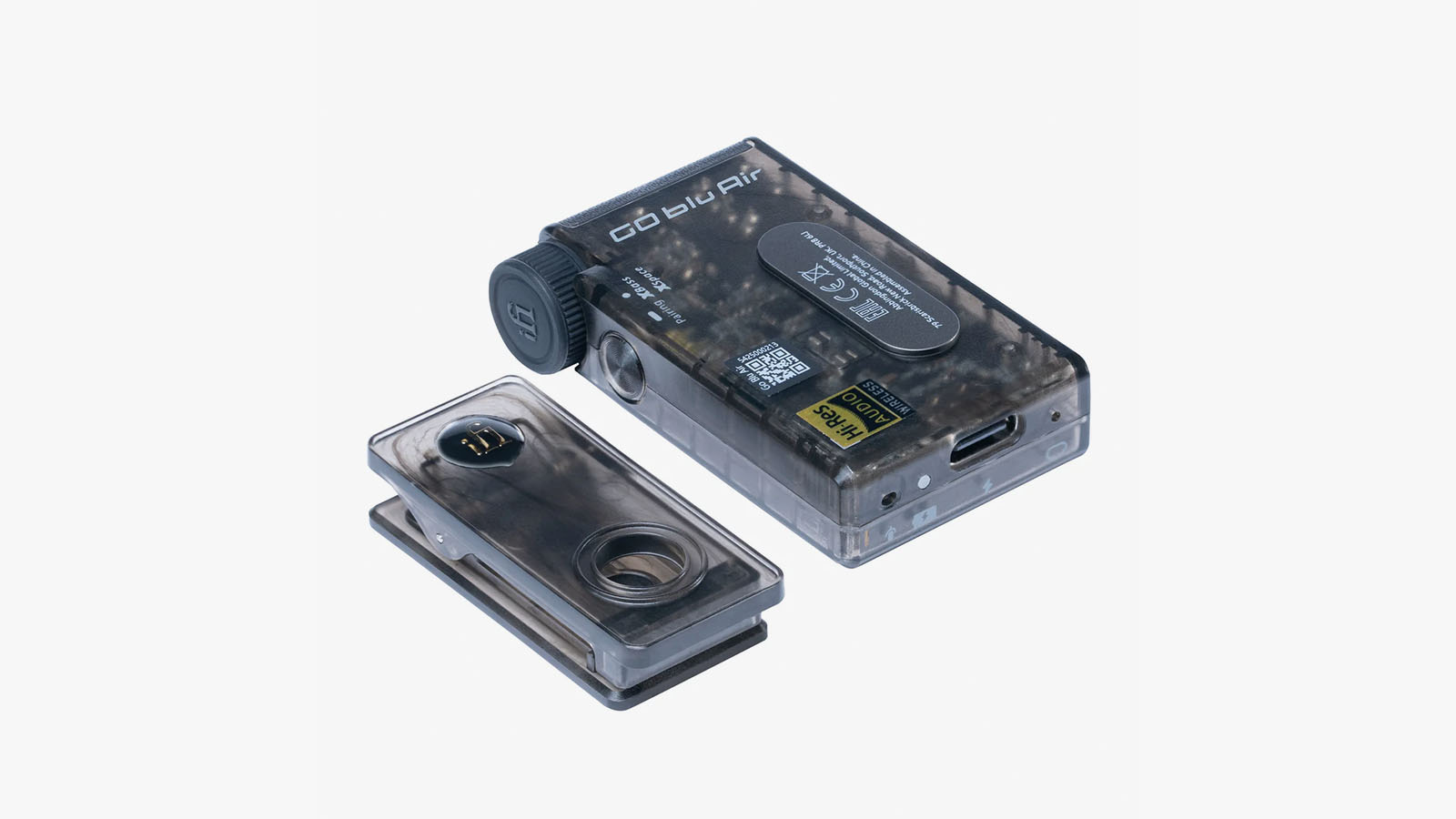 The iFi GO blu Air portable DAC and amplifier delivers wireless hi-res audio performance in a compact, pocket-sized design.