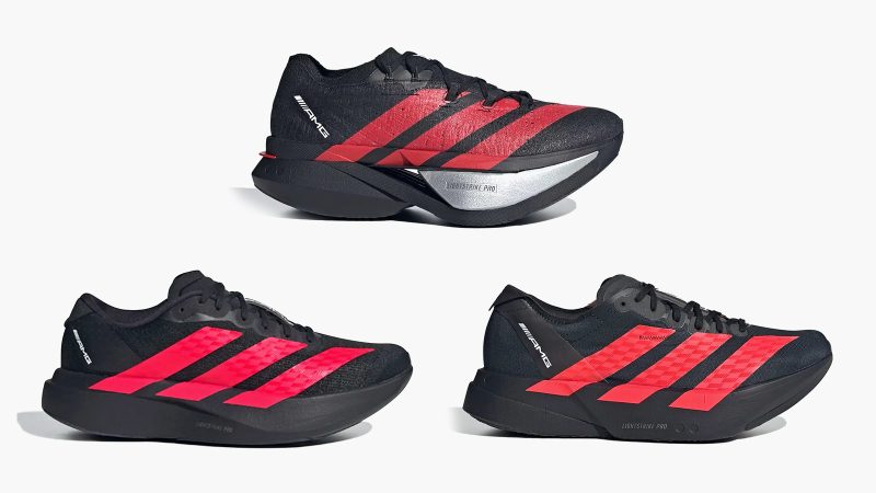 Adidas Adizero x Mercedes-AMG collection showcases racing-inspired sportswear with sleek, performance-driven design.