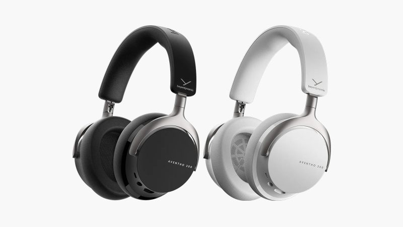 Beyerdynamic AVENTHO 200 wireless headphones with ANC, 60-hour battery life, and premium German-engineered sound, available in black and Nordic gray.