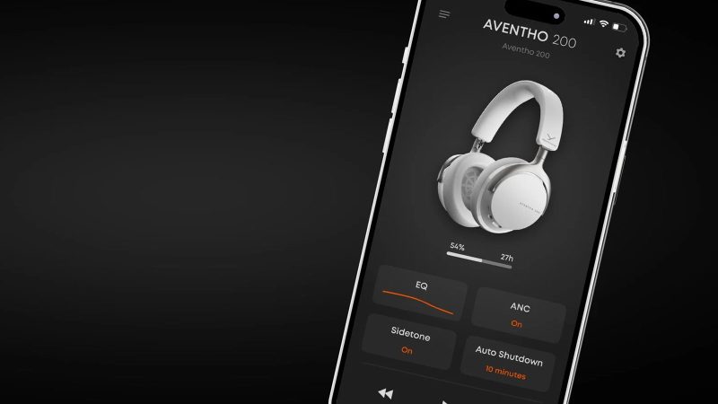 Beyerdynamic AVENTHO 200 wireless headphones with ANC, 60-hour battery life, and premium German-engineered sound, available in black and Nordic gray.