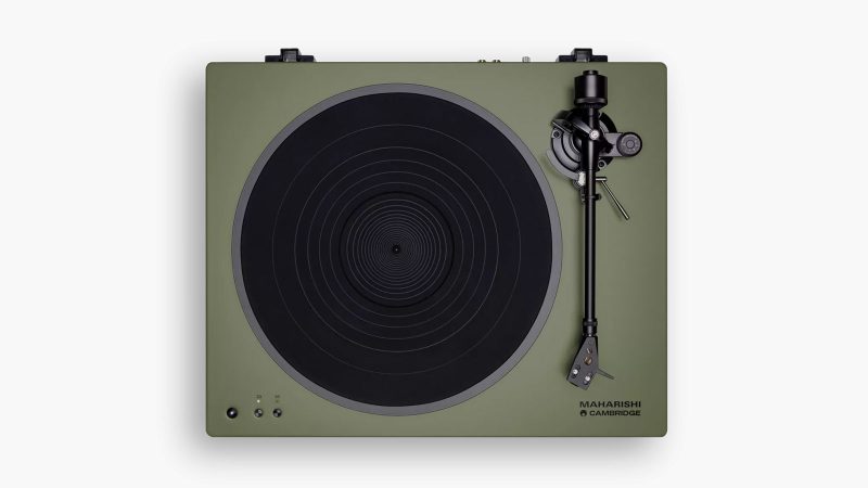 The Cambridge Audio Maharishi Collection's limited-edition headphones and turntable feature a streetwear-inspired design, camouflage patterns, and premium hi-fi sound.