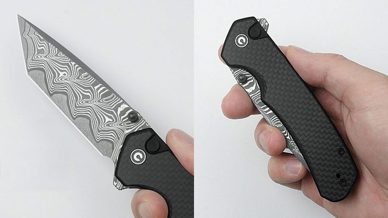 The CIVIVI Button Lock Brazen Flipper knife features a sleek ergonomic handle and a stainless steel blade designed for everyday carry.