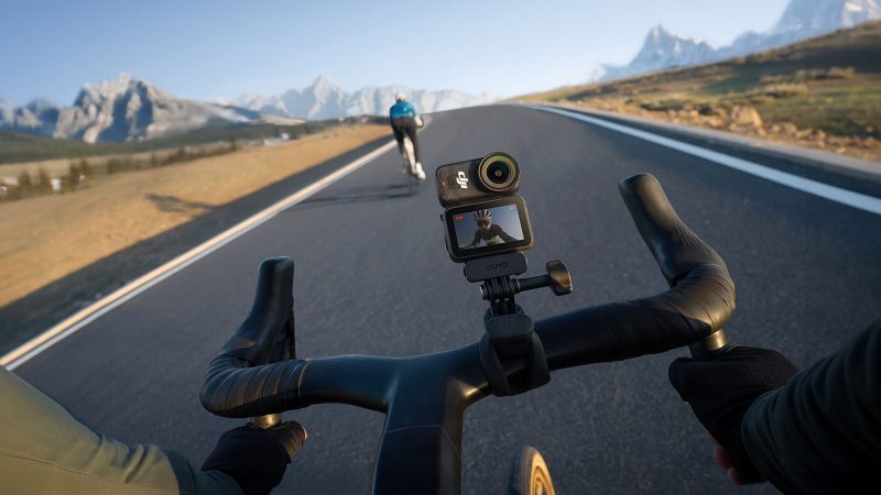 DJI Osmo Nano compact action camera with 4K/120fps recording, waterproof design, gesture controls, and modular dock for extended battery life.