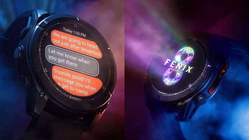 Garmin fēnix 8 Pro MicroLED smartwatch with 4,500-nit display, rugged design, and advanced satellite safety features.