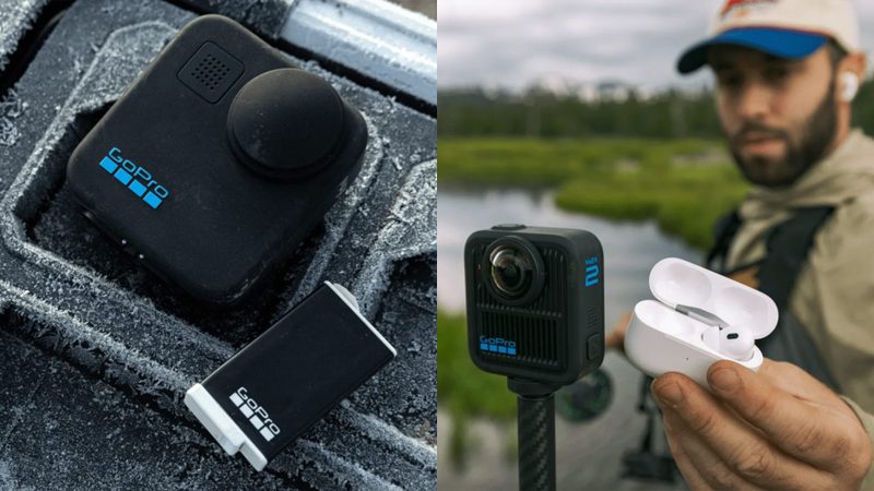 GoPro Max 2 360 camera with true 8K video, 10-bit color, twist-off replaceable lenses, and pro-grade stabilization for creators and vloggers.