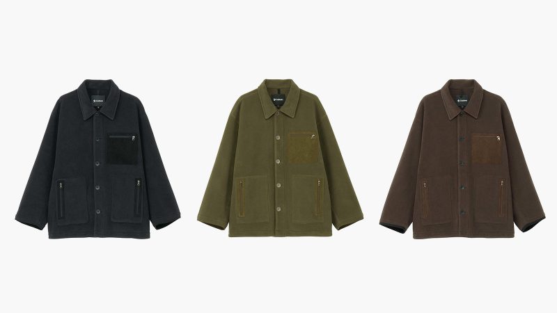 Goldwin’s Fall Winter 2025 Lifestyle Capsule features the Float Weave Rohdea Jacket, Hedera Pants, Polartec Fleece Cladonia Jacket, and Wool Jersey Coptis Shirt in refined minimalist Japanese design.