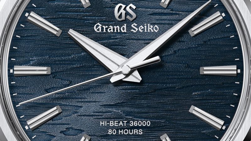 Grand Seiko Evolution 9 SLGW007 watch with moonlit birch dial, 38.6mm steel case, 9SA4 Hi-Beat movement, and 80-hour power reserve.