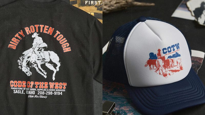 The Huckberry x Code of the West collaboration features rugged Western-inspired apparel and gear, blending timeless frontier style with modern functionality.