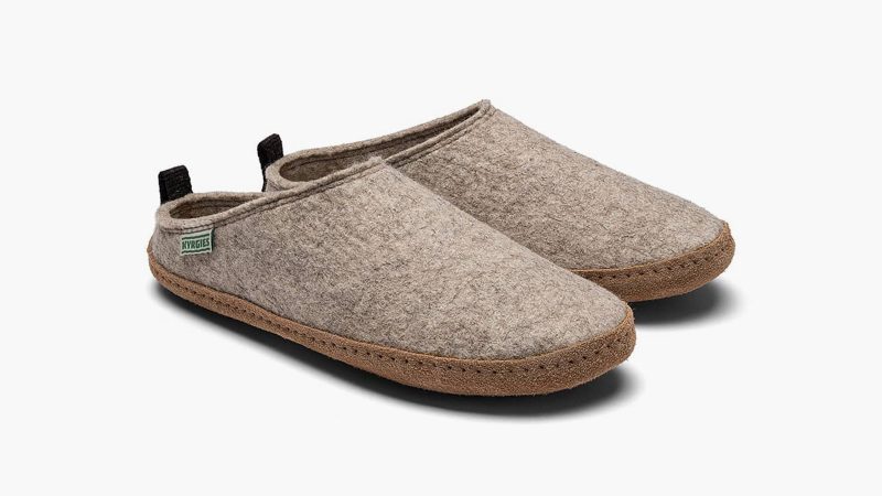 Kyrgies Indoor Wool Slides are minimalist house shoes crafted from sustainable materials with a slip-on design and artisanal construction.