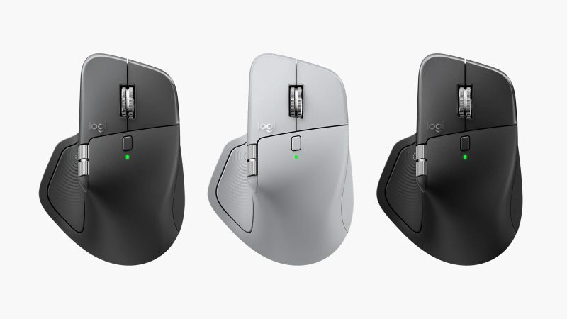 Logitech MX Master 4 productivity mouse with haptic feedback, Actions Ring shortcuts, MagSpeed scrolling, and eco-conscious design.