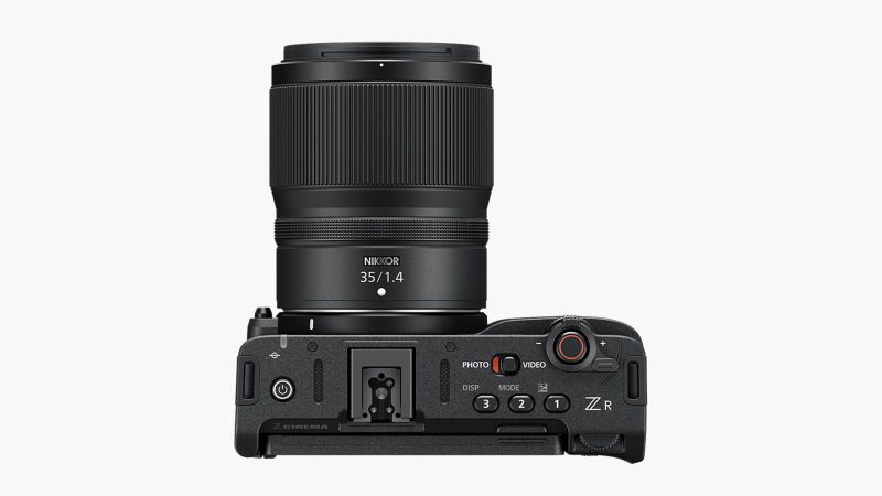 Nikon RED ZR mirrorless camera features bold red design, high-speed performance, and pro-level imaging power.