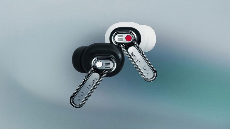 The Nothing Ear (3) wireless earbuds have a transparent design, a Super Mic charging case, 12mm dynamic drivers, ANC, bone conduction voice pickup, and AI features.