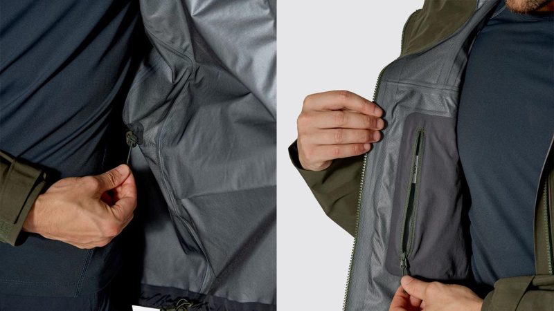 The Rab Kangri GORE-TEX Jacket, designed for alpine conditions, features a waterproof, windproof, and breathable mountain-ready shell for extreme weather protection.