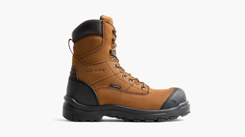 Red Wing King Toe Boot in brown leather, rugged workwear style, durable construction, classic American footwear for men, built to last.
