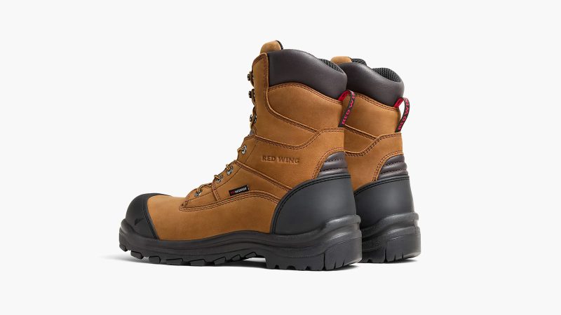 Red Wing King Toe Boot in brown leather, rugged workwear style, durable construction, classic American footwear for men, built to last.