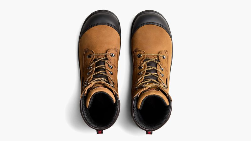 Red Wing King Toe Boot in brown leather, rugged workwear style, durable construction, classic American footwear for men, built to last.