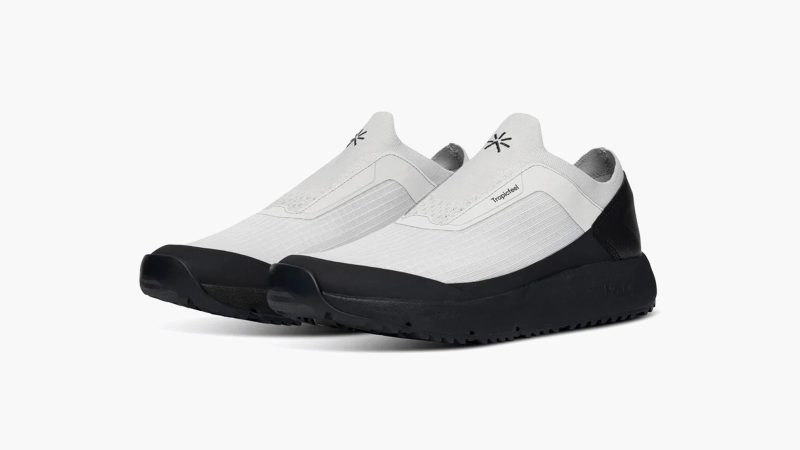 The Tropicfeel AT Roam all-terrain travel sneakers have a lightweight mesh, cushioned midsole, high-grip outsole, collapsible heel, and eco-friendly materials.