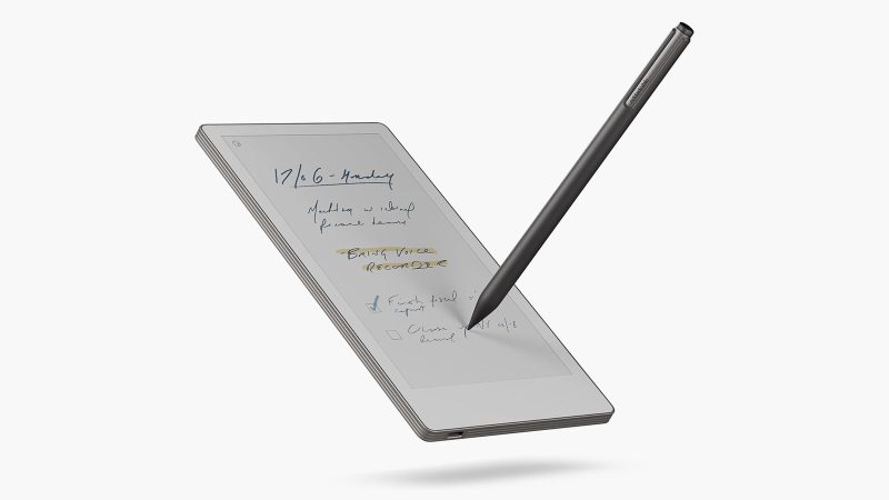 Pocket-sized reMarkable Paper Pro Move e-paper tablet with 7.3-inch display, designed for focused writing, reading, and annotation on the go.