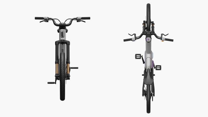 The Also TM-B Launch Edition e-bike in matte silver with a 5-inch digital display and a modular frame, designed by Rivian spinoff for next-gen commuting.