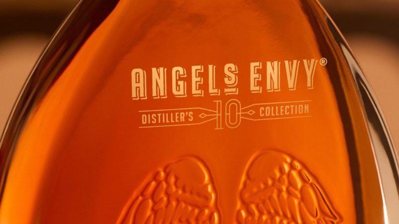 Angel’s Envy 10 Cask Strength bourbon is aged 10 years and bottled at 122.6 proof, with port-finished richness and barrel-aging complexity.
