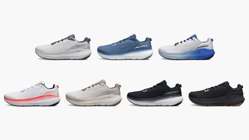Altra FWD VIA 2 running shoes with max cushion design, featuring new EGO™ P35 midsole, rocker geometry, and breathable mesh upper for road running comfort.