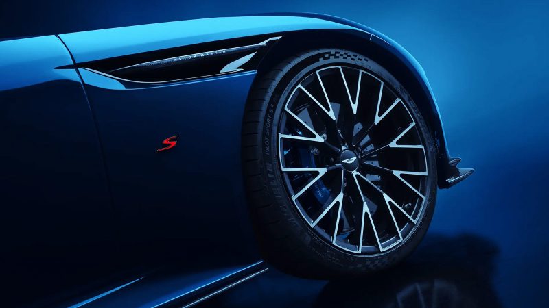 The new Aston Martin DB12 S showcases its bold design and aerodynamic enhancements.