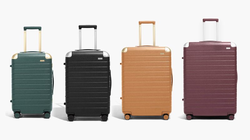 Away’s Autumn Edit Luggage in seasonal tones, sleek and durable design built for stylish fall travel.