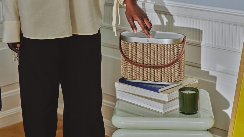 The Bang & Olufsen Centennial Collection features the Beoplay H100, Beosound A5, and Beosound A9 in special anniversary finishes.