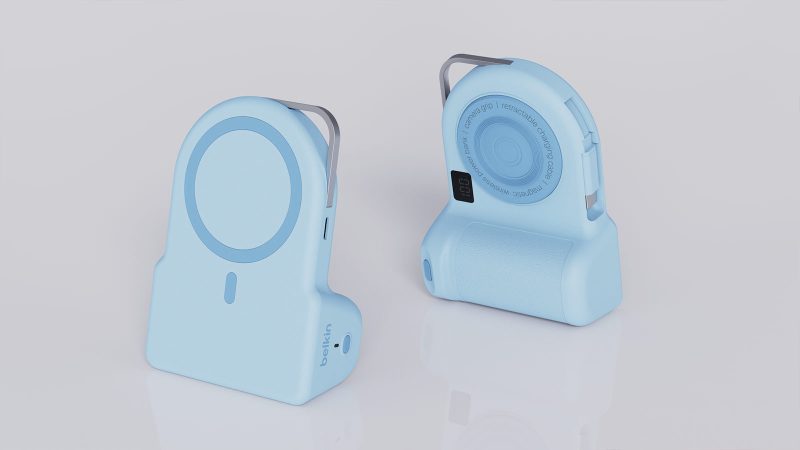 The Belkin Stage PowerGrip boasts an ergonomic grip, LCD battery display, and tripod mount.
