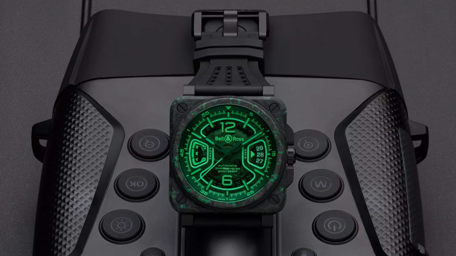 This $14K Bell & Ross Watch Glows Like A Sci-Fi Control Panel