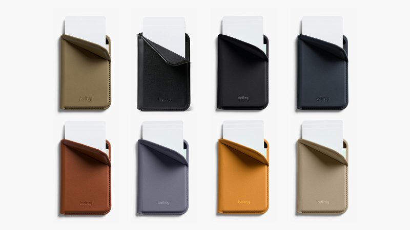 Bellroy Mag Wallet slim MagSafe leather wallet with fan-out card access for minimalist everyday carry.