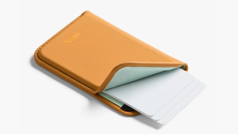 Bellroy Mag Wallet slim MagSafe leather wallet with fan-out card access for minimalist everyday carry.