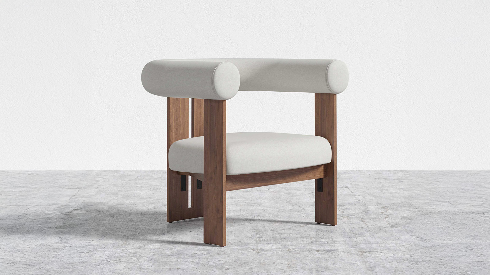 Rove Concepts Tola Lounge Chair in minimalist design, a versatile accent chair for men’s modern living rooms.