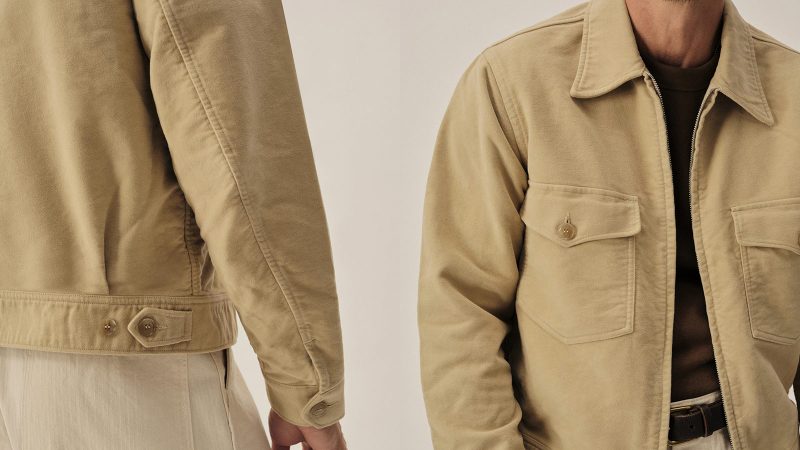 Buck Mason’s Italian Doeskin Station Jacket is in premium Italian wool with a tailored fit and utilitarian design.