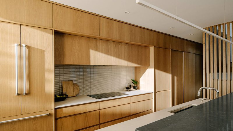 Cupertino Courtyard House exterior by SHED Architecture, featuring white stucco walls and charred-wood upper volume surrounded by lush courtyards.