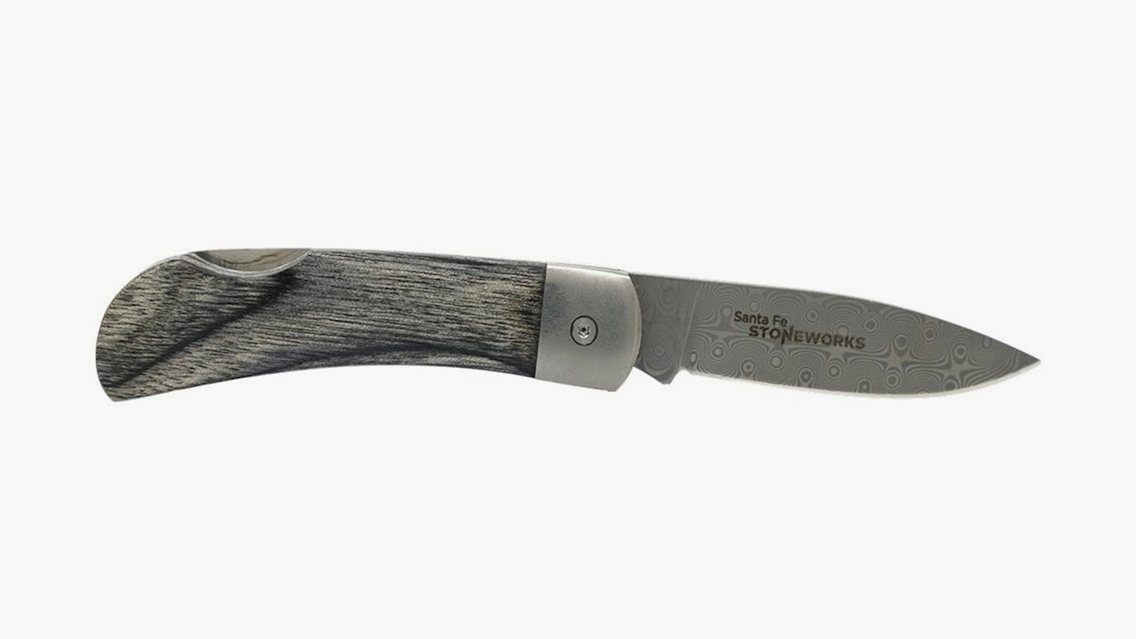 Santa Fe Stoneworks Damascus Knife — handcrafted everyday carry knife with artistic design.