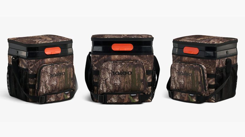 The IGLOO Realtree APX Cooler Bag features a camo design and a 26-can capacity, making it built for rugged outdoor adventures and long-lasting chill performance.