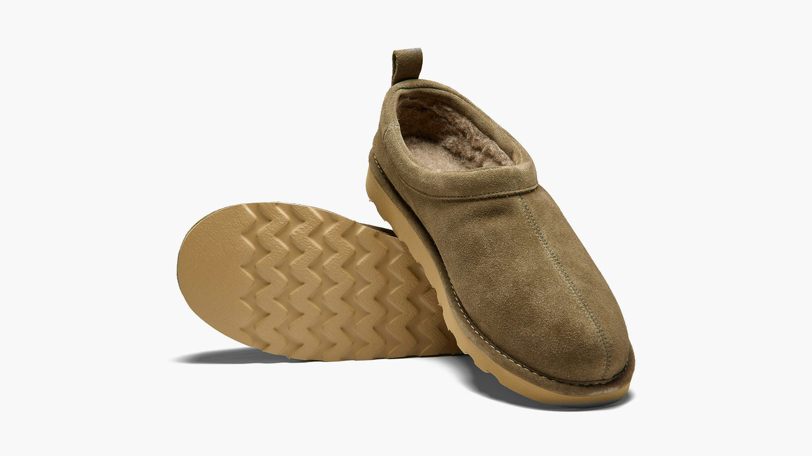Greys Shearling Slipper in premium suede with wool lining, a timeless indoor outdoor slipper for men.