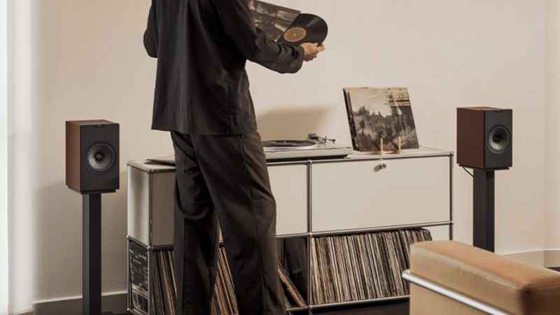 The KEF Coda W wireless bookshelf speakers feature Uni-Q drivers and minimalist design.